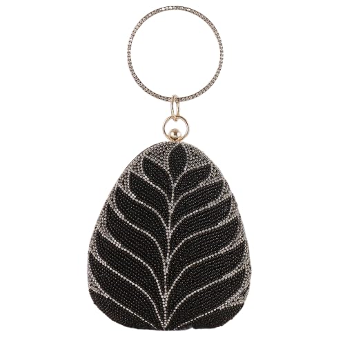 Heavy Designer Almond Shape Clutch Handbags Party Bridal Clutch.
