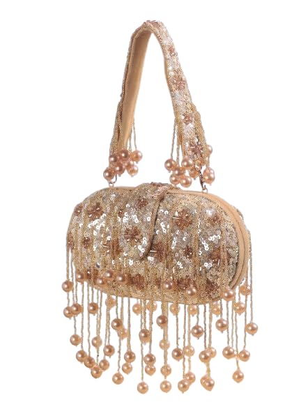 Handcrafted Embroidery Tassel Clutch – Ethnic Boho Style Purse for Women & Girls.