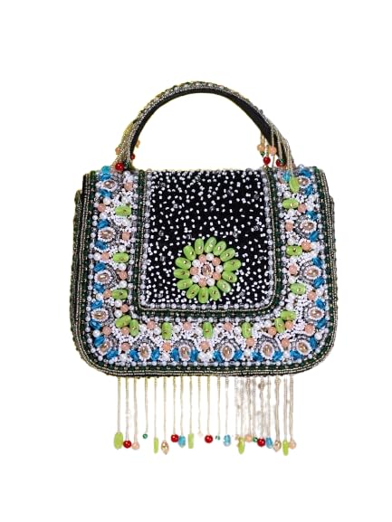 Designer mini embellished MDF flap Clutch Size 7.5 x 6 inches