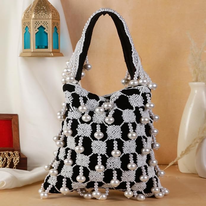 Designer Heavy Potli With Pearl Hanging Size 9 * 8 inch approx