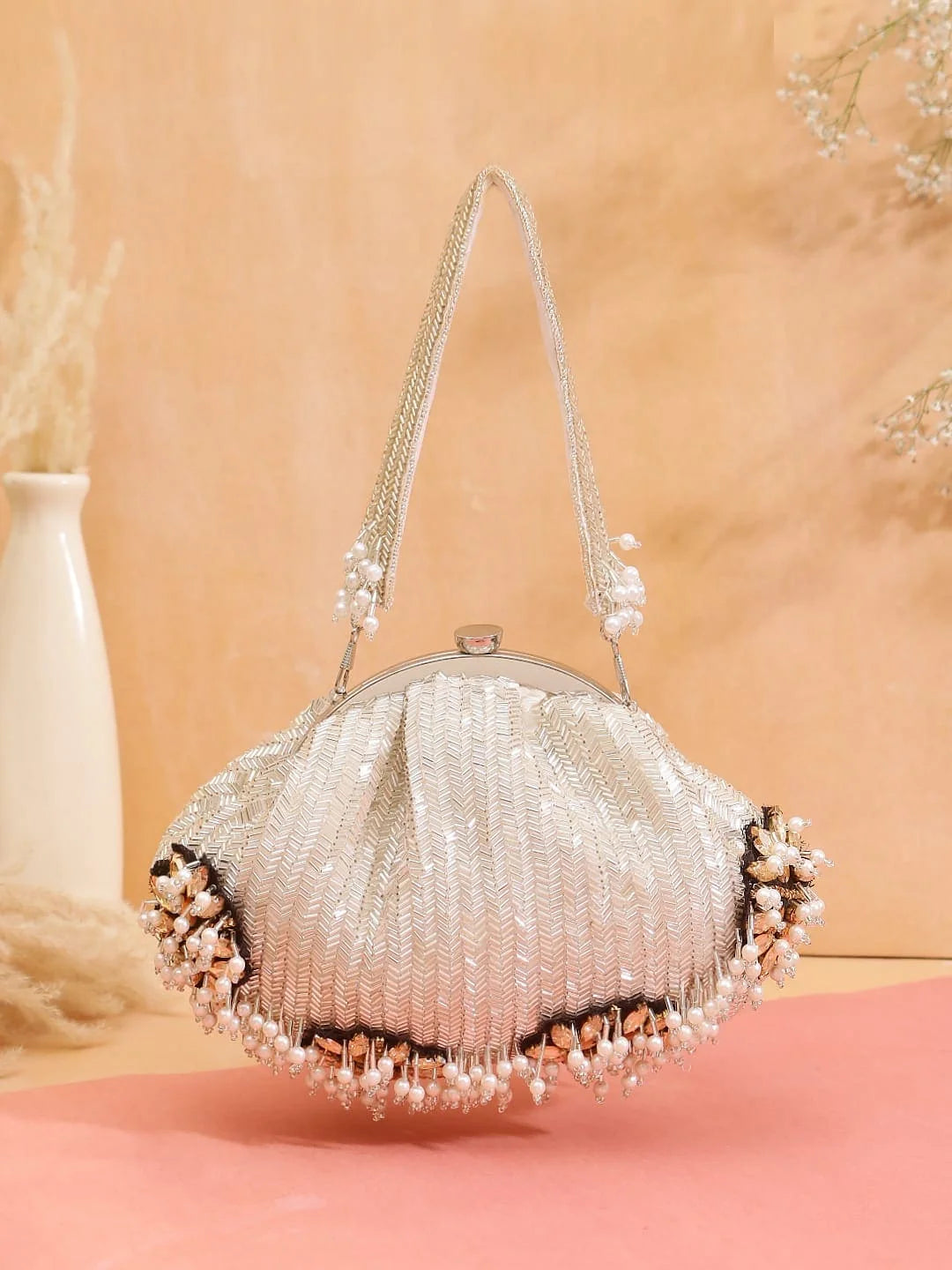 Shoppearts Brooch Half Frame Clutch