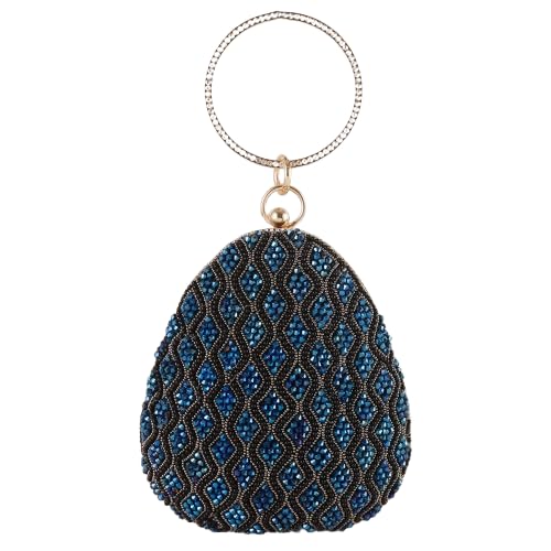 Heavy Designer Almond Shape Clutch Handbags Party Bridal Clutch.