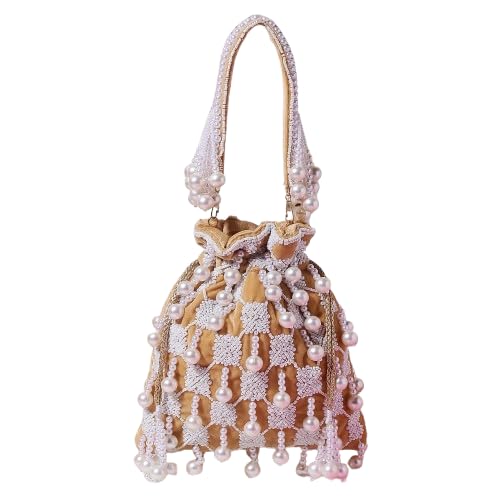 Designer Heavy Potli With Pearl Hanging Size 9 * 8 inch approx