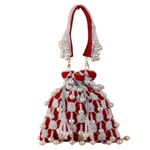 Designer Heavy Potli With Pearl Hanging Size 9 * 8 inch approx