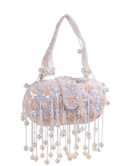 Handcrafted Embroidery Tassel Clutch – Ethnic Boho Style Purse for Women & Girls.